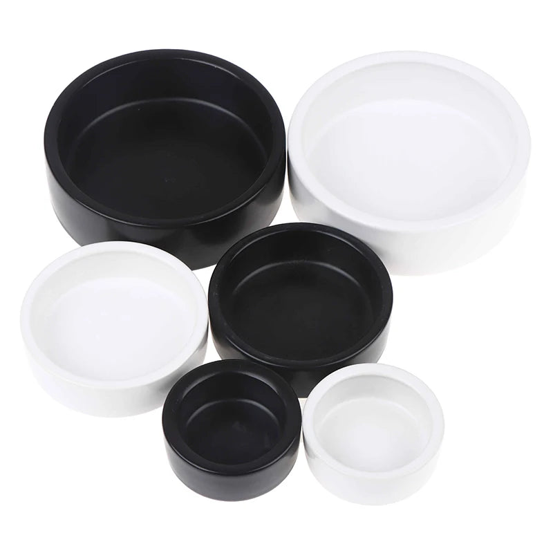 Reptile Food Ceramic Bowl Anti-Escape Ceramic Feeder Dish Reptile Water Bowl Ceramic Feed Bowl For Hermit Crab Gecko Chameleon