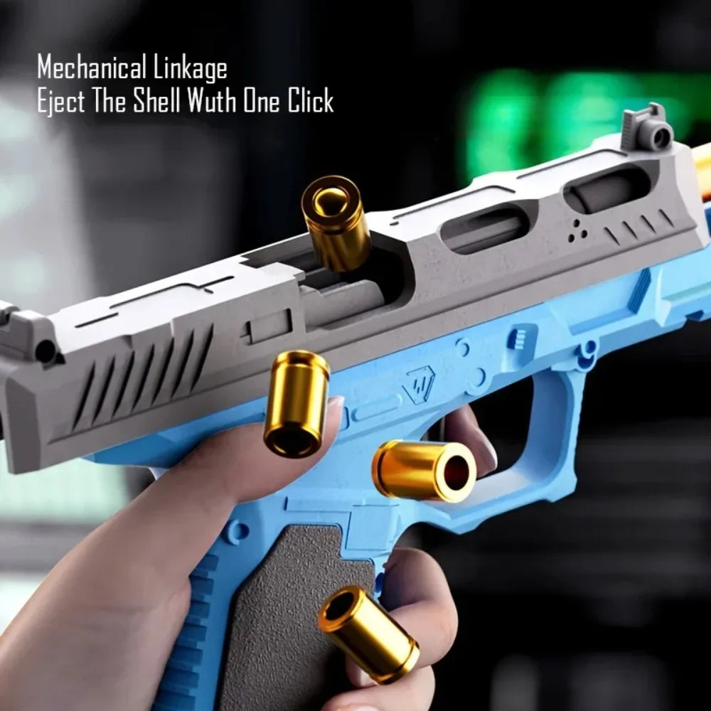 9mm Revolver Guns Continuous Firing Launcher Pistol Soft Bullet Toy SIG17 Empty Hanging Launcher Christmas Gift for Boys Adults