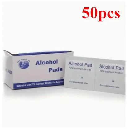 First aid box essential, 75% alcohol swabs 100 pieces per pack, skin wound disinfection and cleaning supplies