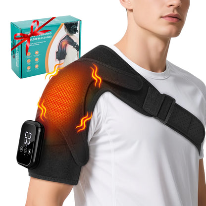Electric Shoulder Massager Heating Pad Vibration Massage Support Belt Shoulder Thermal  Brace