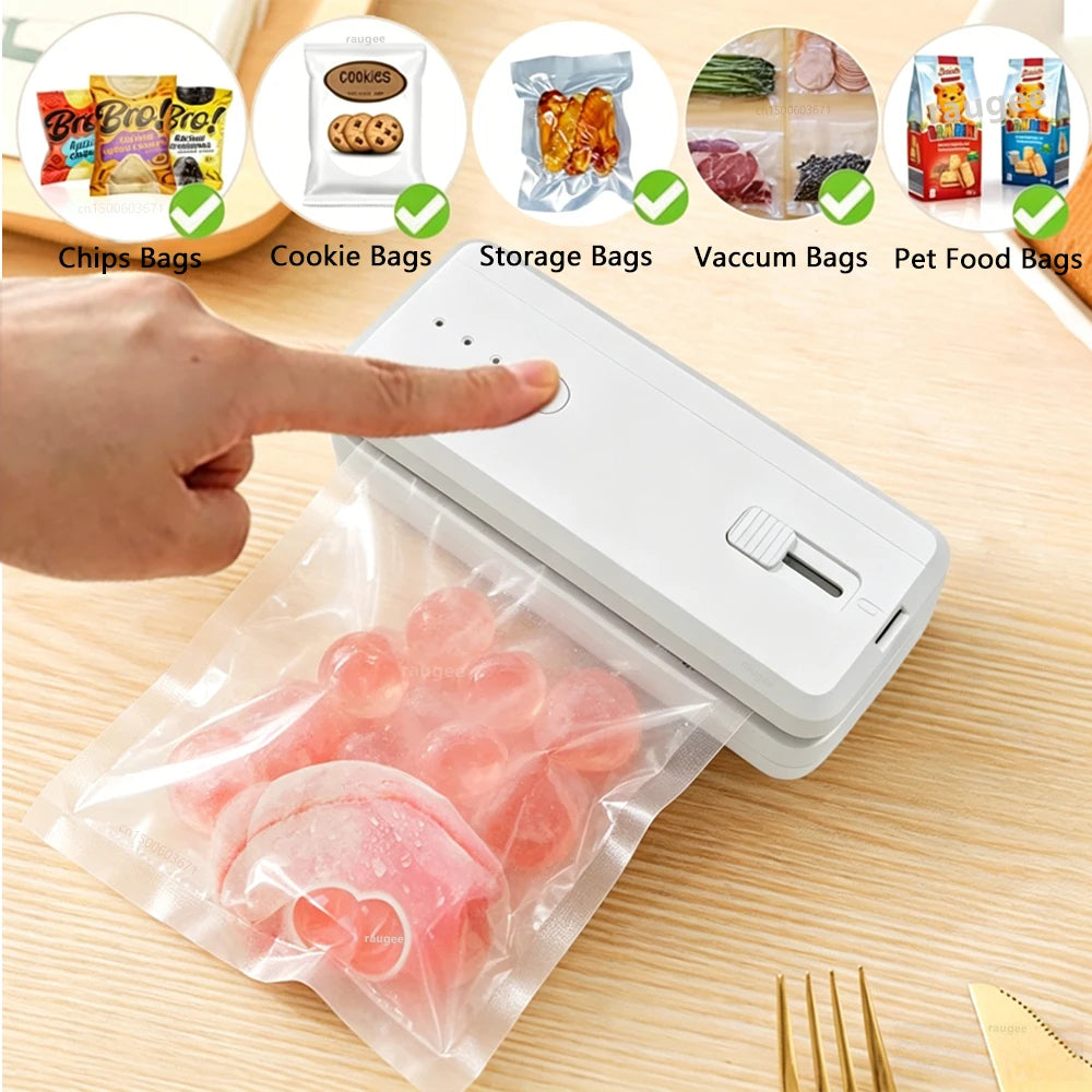 Plastic Bag Sealer Mini Heat Bag Sealing Machine Rechargeable Handheld Plastic Storage Package Sealer Clip Bag Food Heat Sealer