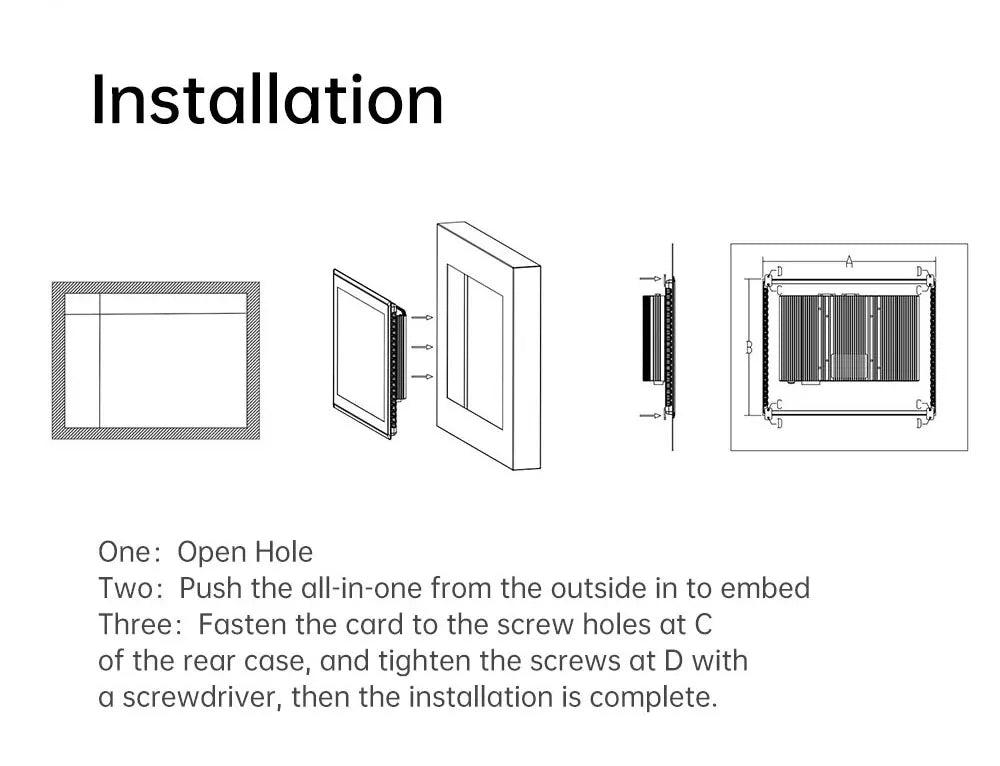 8~21.5 inch Aio Touch Industrial Screen IP65 Touch Screen integrated pc,Aio Industrial Embedded Panel PC TouchScreen Monitor