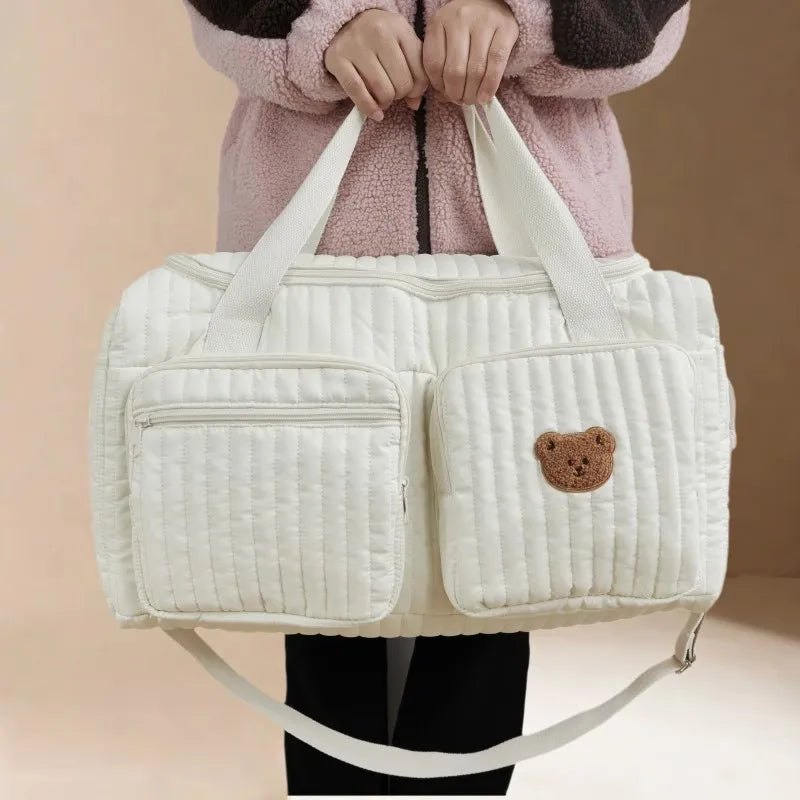 Large Capacity Mommy Bag for Women Totes Baby Diaper Nappy Bags Shoulder Cotton Ladies Maternity Shopping Bags