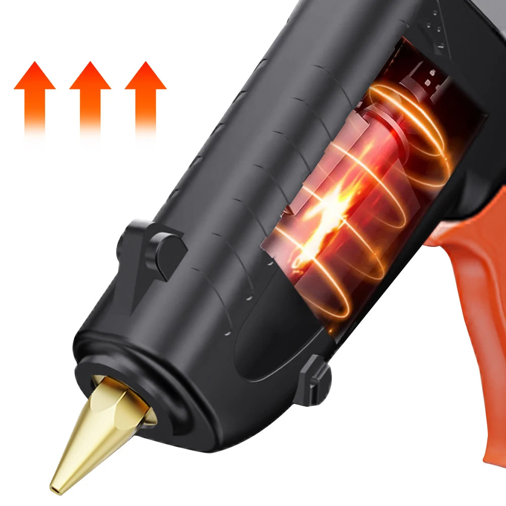 150W Hot Melt Glue Gun 11mm Glue Stick 3-5Min Preheating 15s Quick Release Copper Nozzle Anti-scald 100-220V EU US Plug