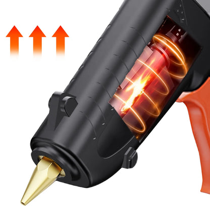 150W Hot Melt Glue Gun 11mm Glue Stick 3-5Min Preheating 15s Quick Release Copper Nozzle Anti-scald 100-220V EU US Plug
