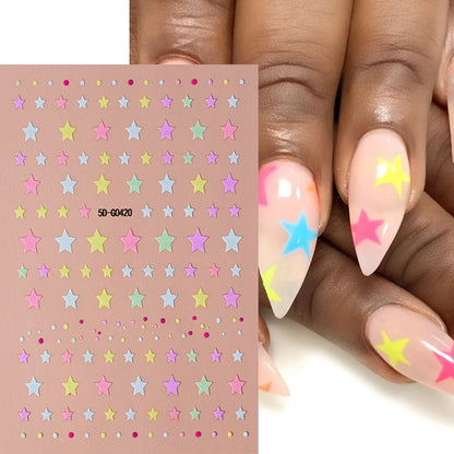 1sheet 5D Sexy Red Lips Nail Decal Stickers KISS Love Heart Valentine's Day Self-adhesive Nail Slider DIY Romantic Nail Decor