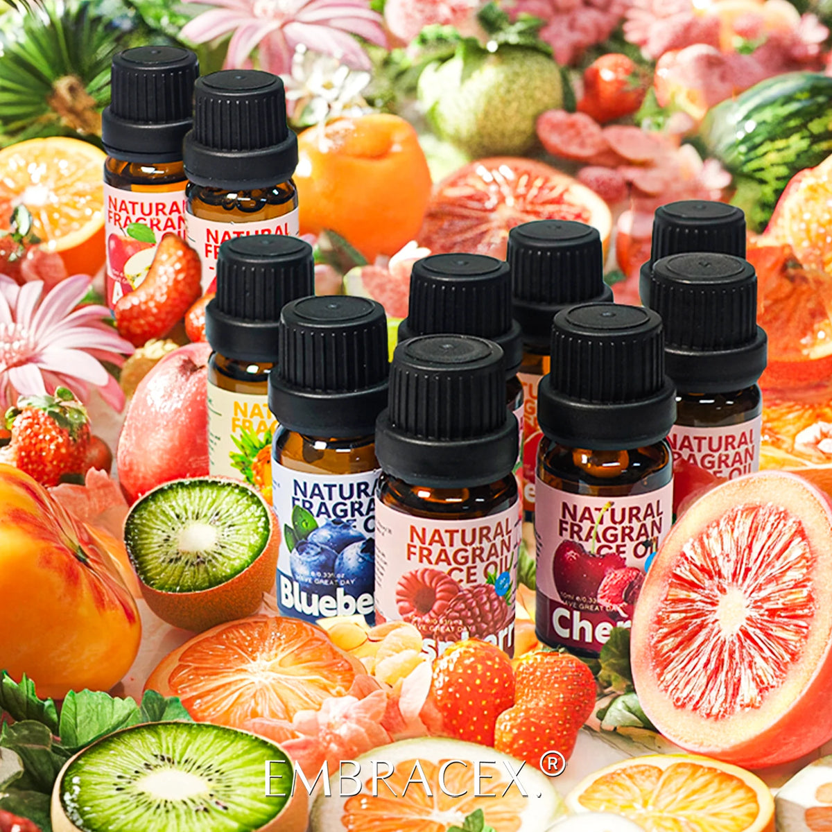 25Type Fruit Fragrance Oils Fruity Fragrance Oil For Diffuser Candles Making -Strawberry Lemon Peach Banana Mango