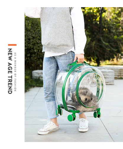 High Quality Pet Suitcase with Shoulder Straps, Portable for Dogs To Go Out Transparent Bag, Space Cabin, Cat Bag Large Capacity