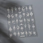 Shiny Jelly Butterfly Charming Golden Gradient Bowknot 5D Self Adhesive Nail Art Sticker Flower Petal Rhinestone Manicure Decals