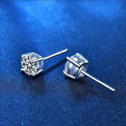 18K Plating Earrings S925 Sterling Silver D Color VVS1 Zircon Earring Stud for Women As Shinning As Diamond Wedding  Jewelry
