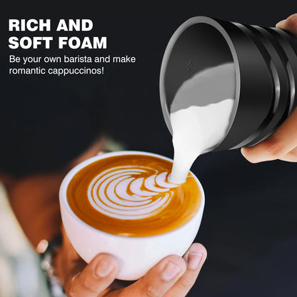 Four-in-one electric milk frother, 600ml capacity, quiet operation, suitable for lattes, hot chocolate and other beverages
