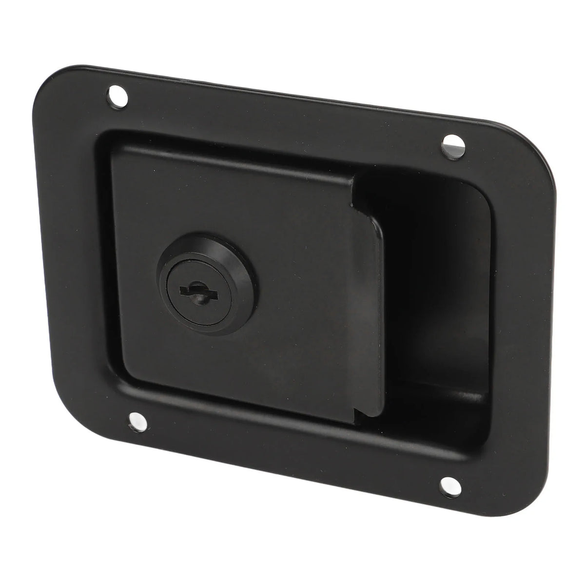 RV Toolbox Flush  Rugged Stylish  Reliable Trailer Paddle Door  Black  High Hardness for Campers