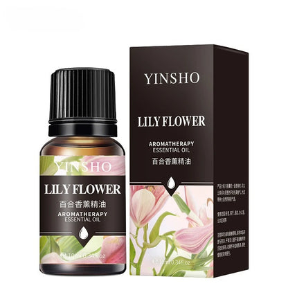 17 Flavors 10ml Essential Oils For Aroma Diffuser AirHumidifier Home Water-soluble Lavender Rose Eucalyptus  White Peach Oolong