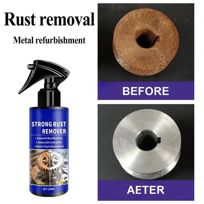 Quick-Acting Car Rust Remover Spray - Care for Auto Exhaust Pipes & Wheel Hubs, Metal Iron Powder Cleaner