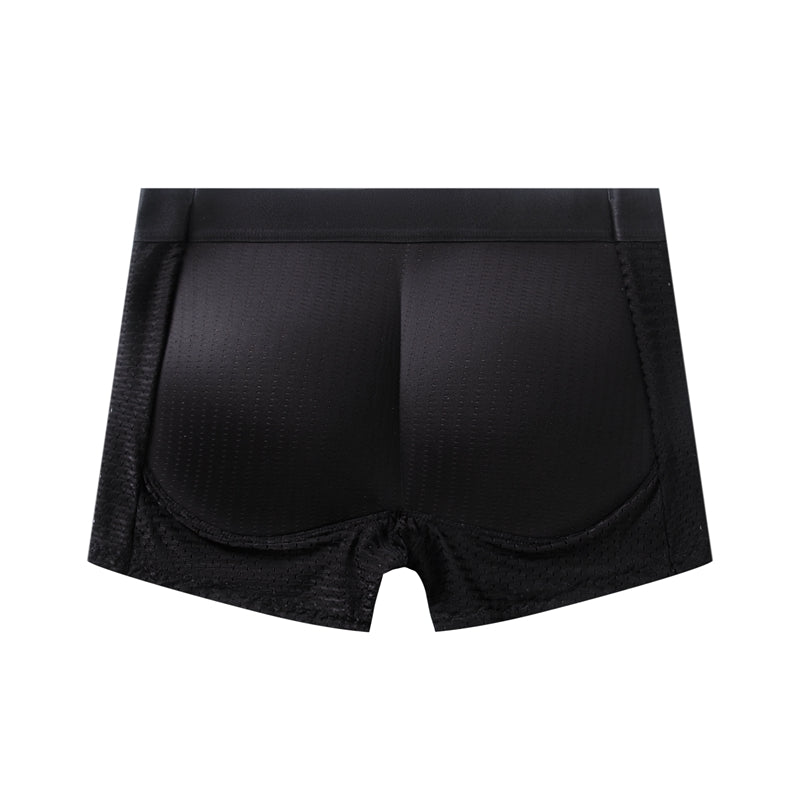 Men Trunks Built-in Fake Butt Hip Lifter Enhancer Shorts Boxer Briefs Padded Underwear Shapewear Underpants Nylon  Breathable