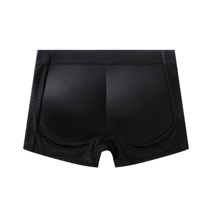 Men Trunks Built-in Fake Butt Hip Lifter Enhancer Shorts Boxer Briefs Padded Underwear Shapewear Underpants Nylon  Breathable