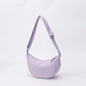 Nylon fabric zipper crossbody bag for men and women, crescent-shaped dumpling bag under the armpits, large capacity