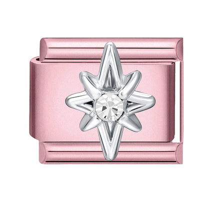 Pink Color Y2K Butterfly Star Bow Rabbit Heart Pendant Italian Charm Links Fit 9mm Stainless Steel Bracelet DIY Making Gifts