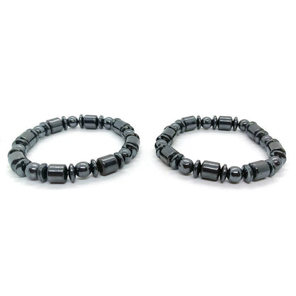Unisex Fashion Black Stone Elasticity Bracelet Beads for Men Women