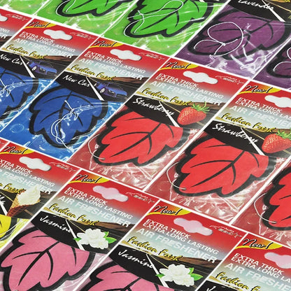 1/60/90PCS Car Air Freshener Natural ScentedTea Paper Auto Hanging Vanilla Perfume Fragrance Leaf Shape Car Accessories Indoor