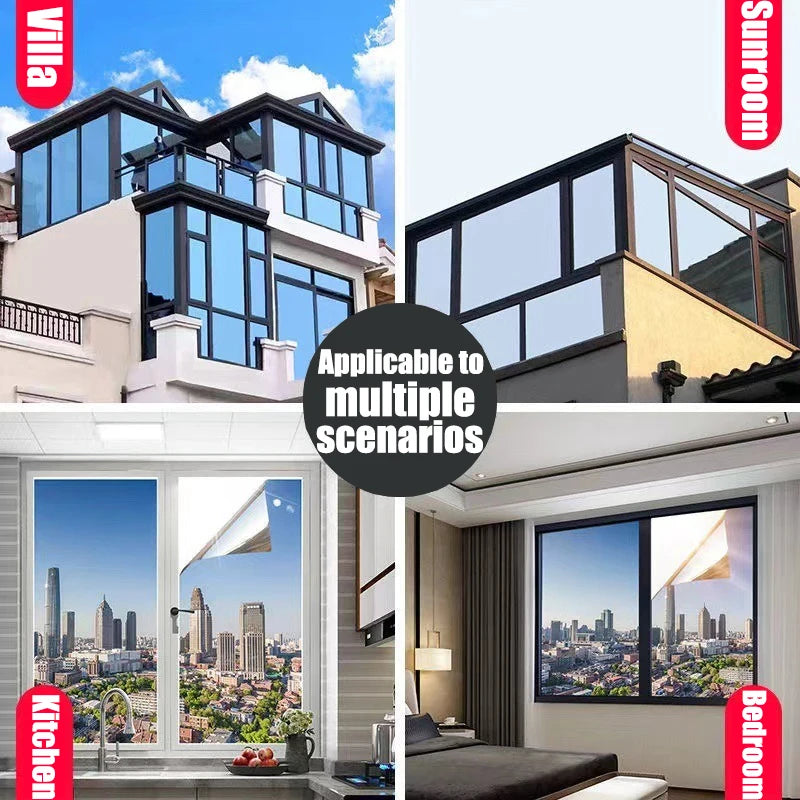 Window Insulation Glass Film Office Solar Film Living Room Shading One-way Anti Peeping Sunscreen Film Electrostatic Bonding