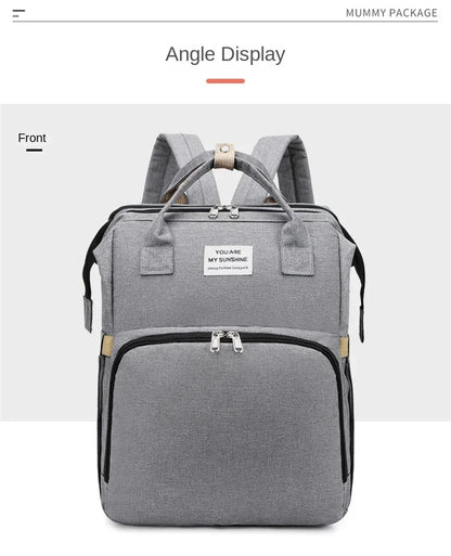 Mommy Diaper Bags Baby Bed Mother Large Capacity Nappy Milk Bottle Backpacks with Changing Mat Convenient Baby Nursing Bags