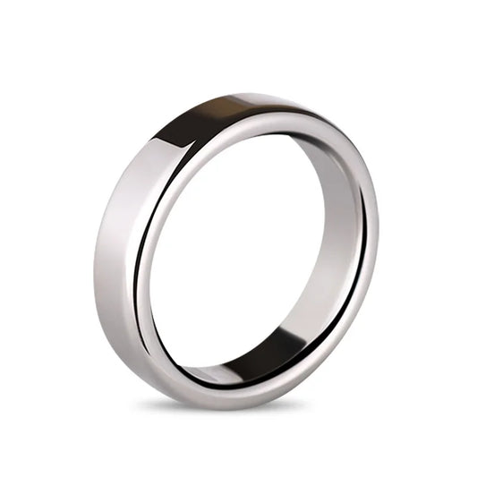 Top Quality Small Large Size Male Penis Ring Lock Stainless Steel Heavy Metal Cock Ring Ball Stretcher Erection Sexy Toy For Man