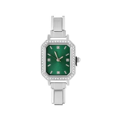 Fashion Colorful Dial Square Stainless Steel Women Watch Head Fit 9mm Bracelet For Party Friend Wife Birthday Jewelry Gifts