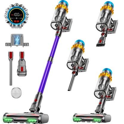 VAKERR X15 Pro 75KPA Cordless Vacuum Cleaner 750W Strong Suction Stick Vacuum 80Mins Runtime for Hard Floor Pet Hair and Carpet