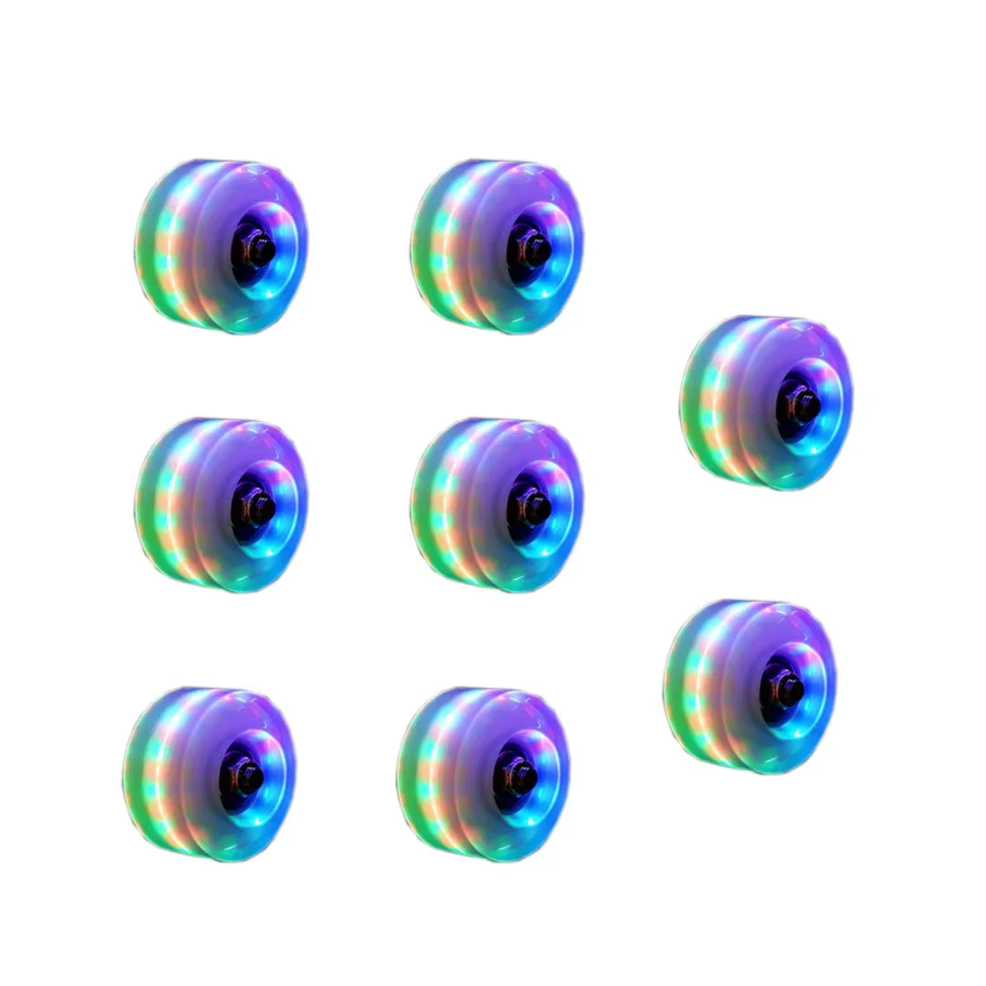 8 Pack 58 x 32mm Light up Roller Skate Wheels with Bearings for Quad Skates or Outdoor Double Row Skating or Skateboard Accessor
