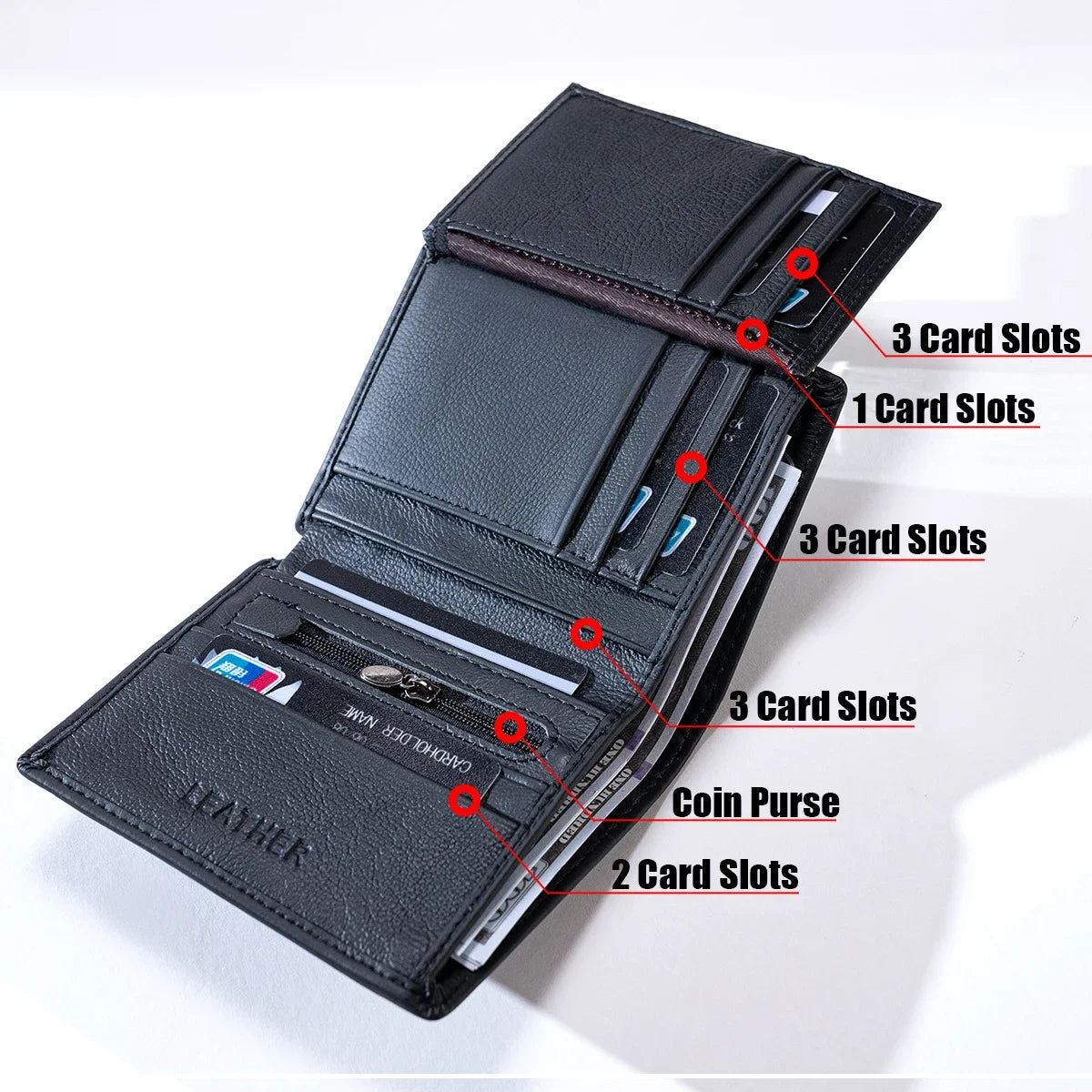 Mens Wallet Genuine Leather RFID Blocking Vintage Vertical Short Credit Card Holder Coin Purse Money Bag Slim Travel Gift