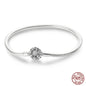 Bracelet Silver 925 Original 17-20CM Star Moon Sun Four Leaf Clover Green Zircon Bracelets Fit DIY Charms Birthday Jewelry Gifts