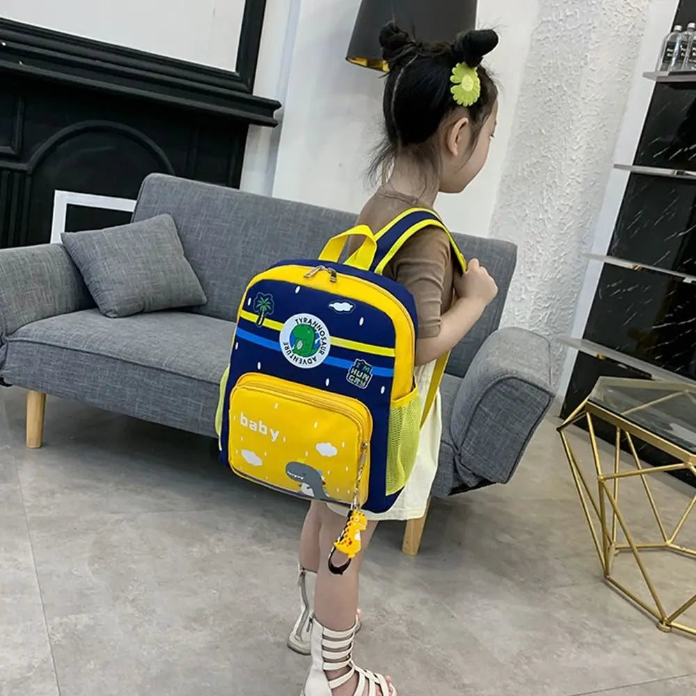 Durable Cute Backpack Cartoon Dinosaur Waterproof Students Bag Kindergarten Large Capacity School Bag for Children