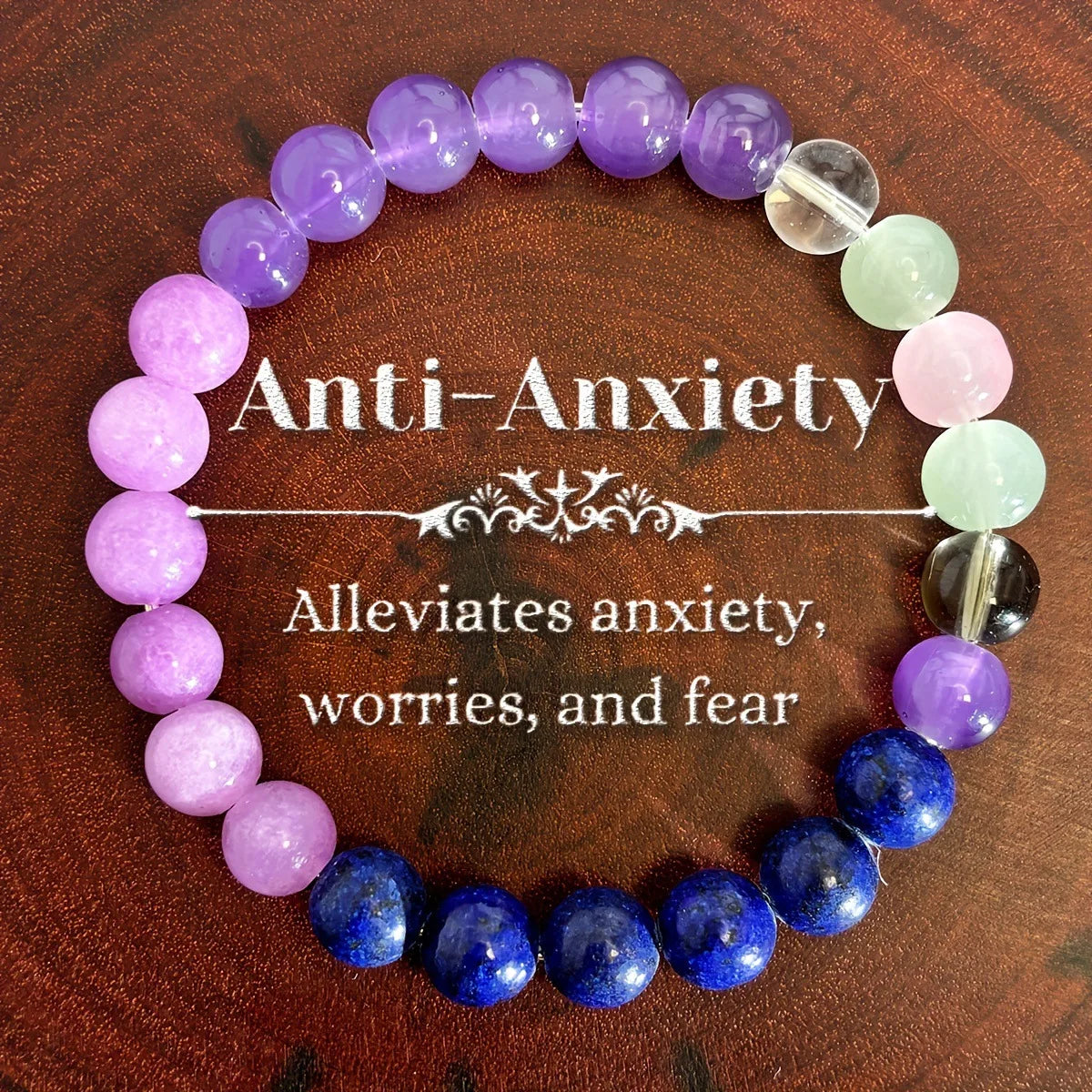 Natural Stone Symbolic Beaded Bracelet Women Men Anxiety Relief Protection Money Spiritual Inner Self-Love Jewelry