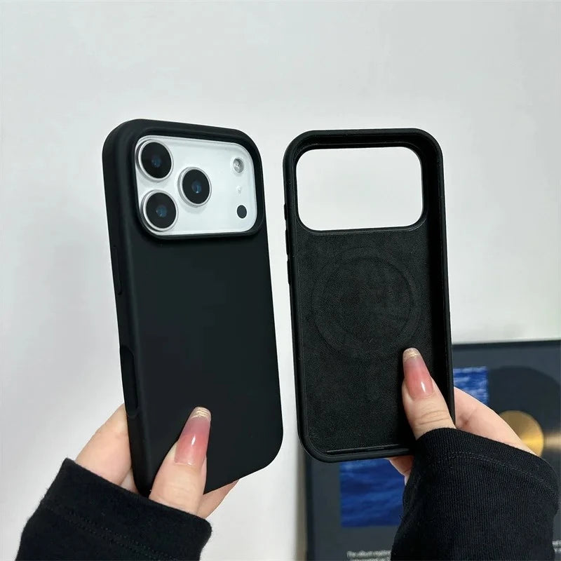 Liquid Silicone Magnetic Phone Case For iPhone 17 Air 16 13 15 14  Pro Max Plus for Magsafe Shockproof Protective Cover Funda