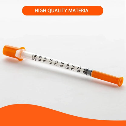 100pcs 1ml 0.5ml 30G 31G Pet Animal Dog Cat Disposable Syringe Plastic Veterinary Syringe with Needles Medical Supplies