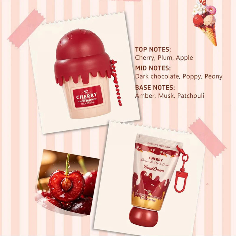 Dubai Arabia Gourmet Eau De Toilette 50ml Cherry Croissant Strawberry Chocolate Scent Cute Delicate Pendant Body Perfume Spray