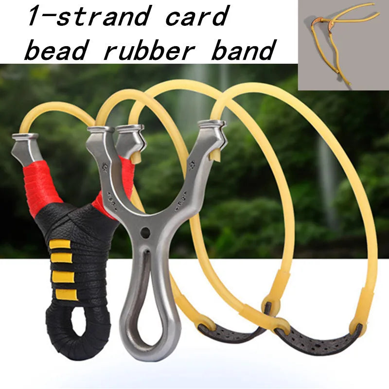 2pcs Slingshot Card Bead Rubber Band Slingshot Replaces Elastic Rubber Band, Round Rubber Band and Slingshot Accessories