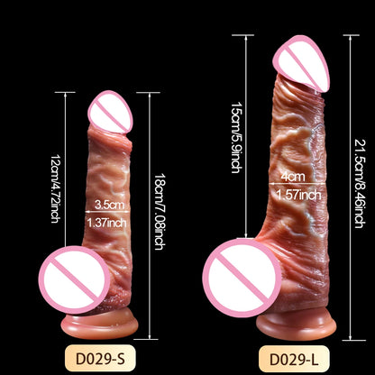Realistic Sliding Dildo Skin Venis G-spot Stimulate Orgasm Masturbators Soft Penis Big Dick Suction Cup Anal Sex Toys For Women