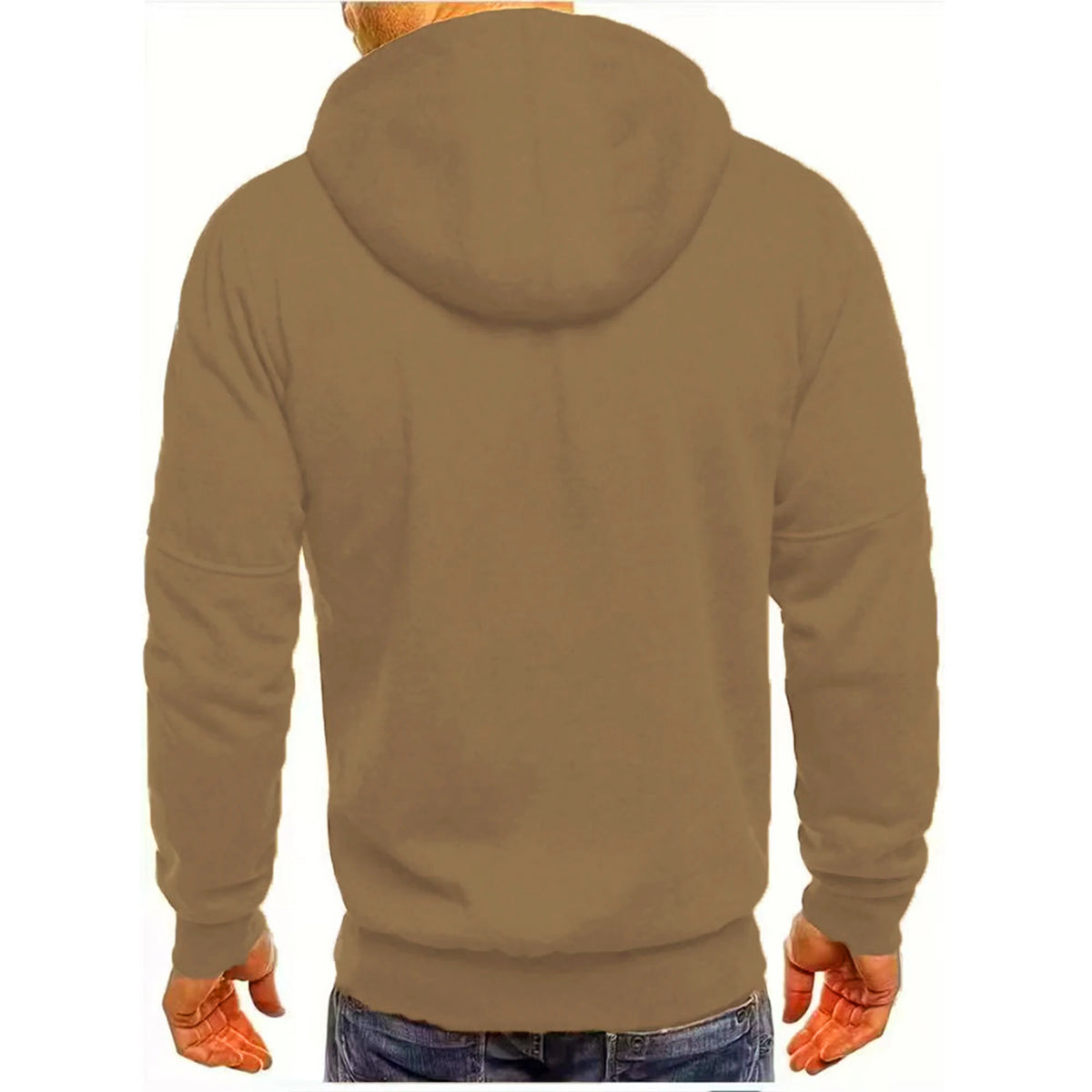 Solid color men's hooded jacket Casual long-sleeved hoodie Zipper Gym sports hoodie Spring Fall