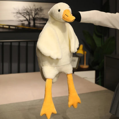 50-190cm Large Brown Hug Stuffed Animal Duck Kawaii Giant Goose Plush Toy Sleeping Pillow Big Soft Doll Party Gift for Boy Girls