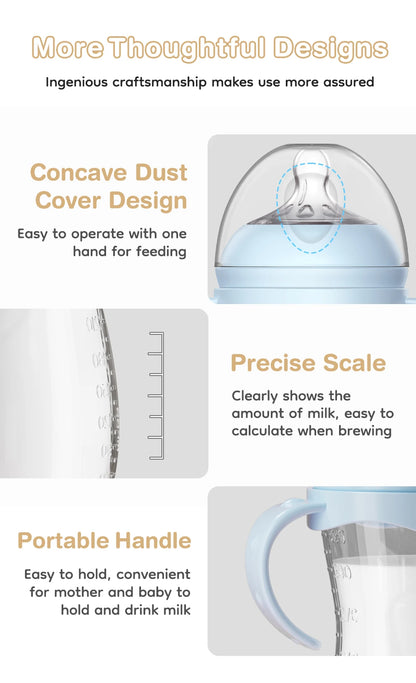 Baby PP Bottle 150/240/330ML Newborn Baby Bottle with Handle Milk Bottle Feeding Baby Bottles Newborn Feeding Supplies BPA-FREE