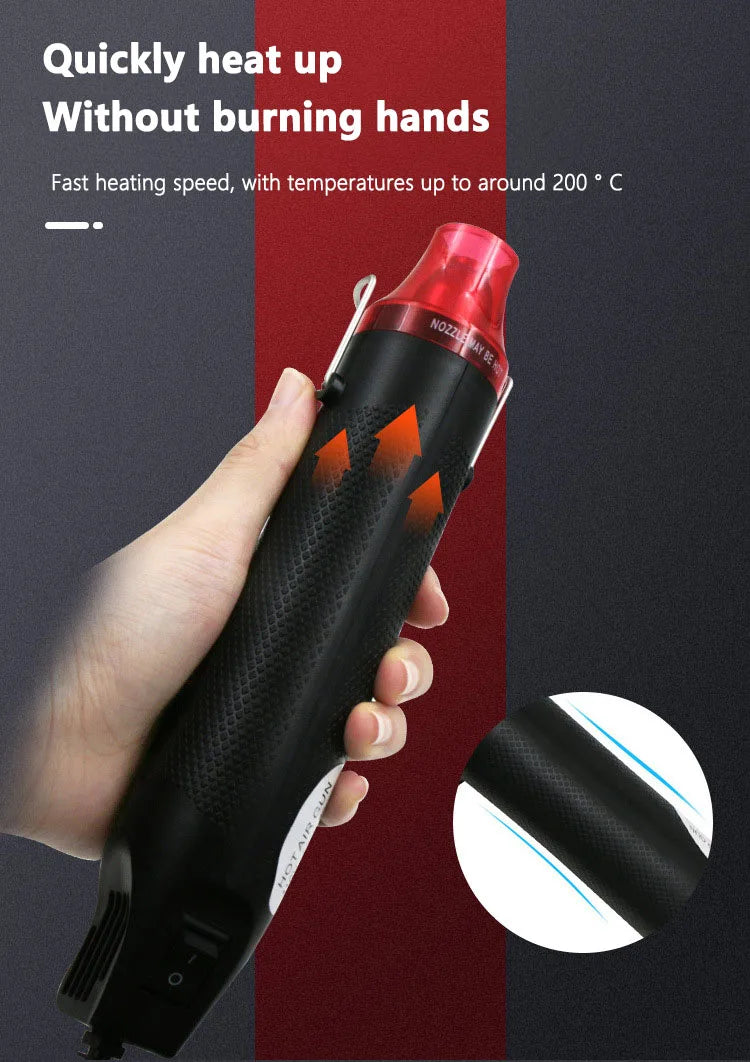 EU/US Hot Air Gun Soldering Temperature Blower Gun DIY Crafts Electric Power Hot Dryer Mini Heat Gun For Shrink Tubing Car Wrap