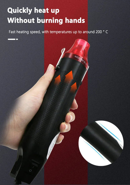 EU/US Hot Air Gun Soldering Temperature Blower Gun DIY Crafts Electric Power Hot Dryer Mini Heat Gun For Shrink Tubing Car Wrap