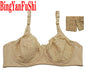 Sexy Lace Women Bra Top Full Cup Minimizer Floral Large Chest Big Bust Bh Thin Padded Cotton Bralette Underwire Push Up Bras C27
