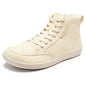 HOBIBEAR Mid-Top Barefoot Shoes Unisex Wide Toe Box Canvas Sneakes Zero Drop Lace Up Outdoor Walking Shoes
