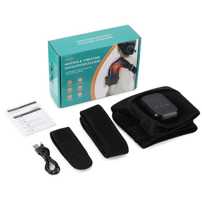 Electric Shoulder Massager Heating Pad Vibration Massage Support Belt Shoulder Thermal  Brace