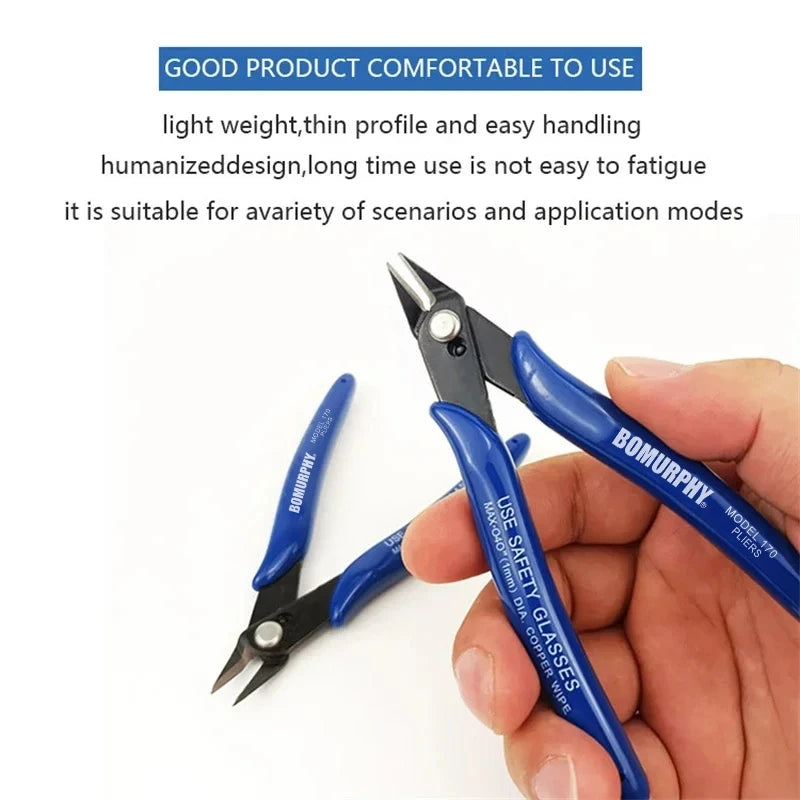 Bomurphy 170 Wishful Clamp DIY Electronic Diagonal Pliers Side Cutting Nippers Wire Cutter 3D Printer Parts Copper Jewelry