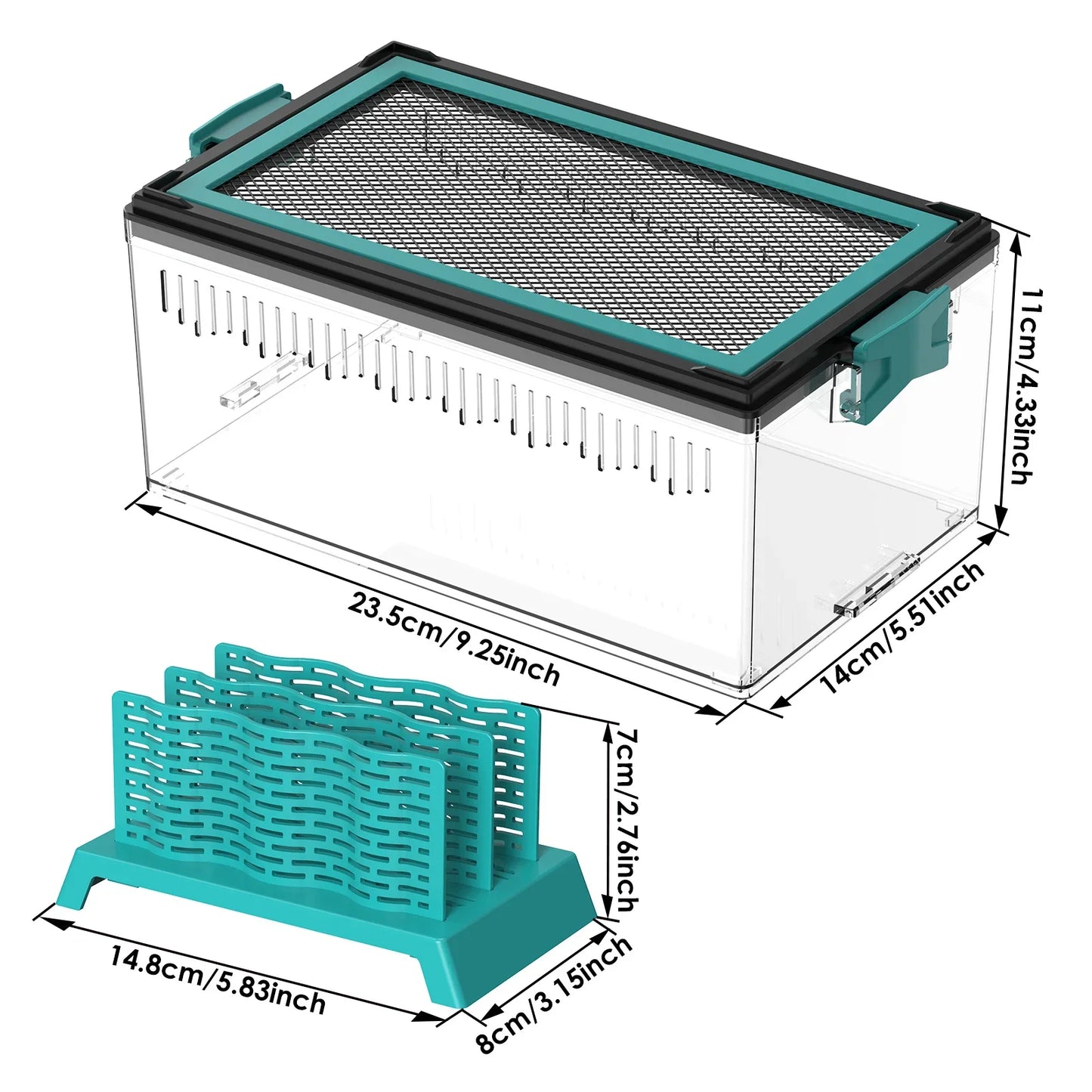 Live Feed Box Set for Bearded Dragons and Chameleons, suitable for raising Dubia roaches and as a small reptile enclosure