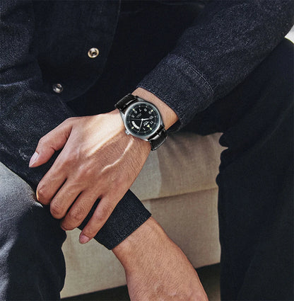 WINNER Business Automatic Watch for Men Calendar Window Fashion Black Dial Fashion Leather Strap Luxury Brand Mechanical Watches